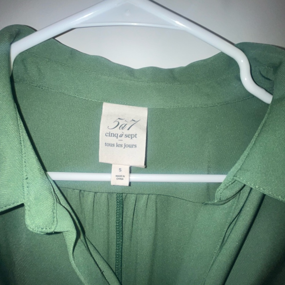 Cinq a Sept green Arden Ruched Dress - Picture 4 of 6